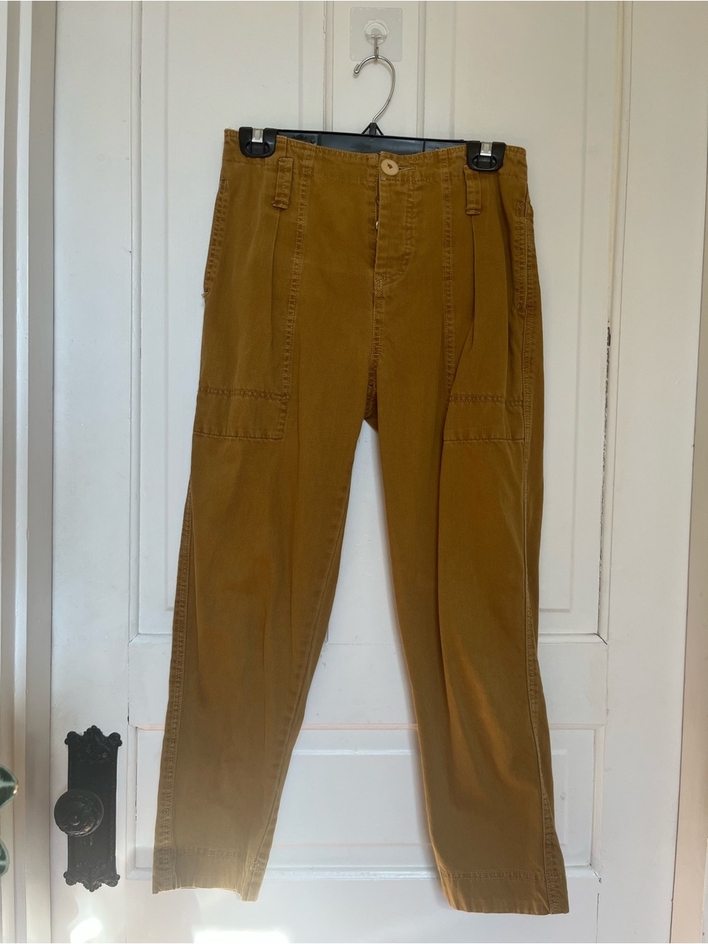 Free People Women's Cargo Pants in Mustard Brown